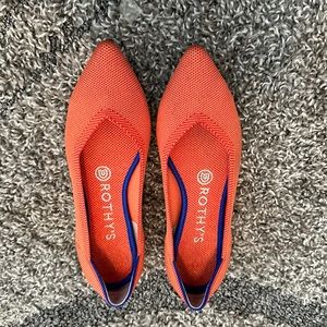 Rothy’s Pointed Flats in Persimmon size 7